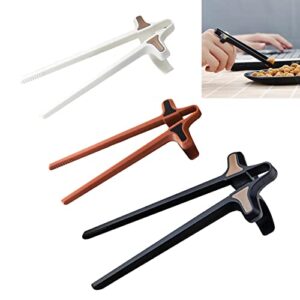 3 pcs finger chopsticks - snack chopsticks for games - fun chopsticks,snack finger chopsticks for gamers,reusable food tweezers,potato chips finger tongs,gamepad/pc game accessories