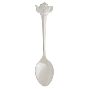 hic harold import co. co stainless steel demi teaspoon with rose teapot handle design 666s-hic