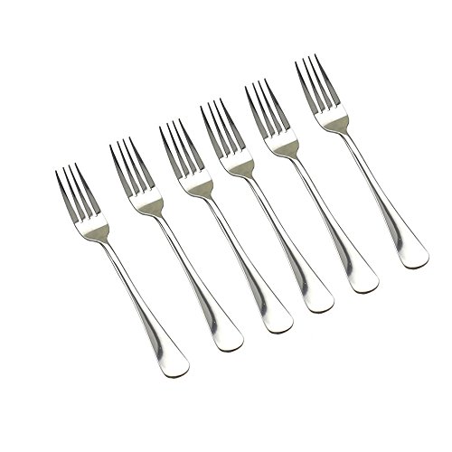 KINGSUPER Set of 6 Stainless Steel Dinner Forks