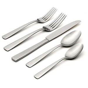 oneida, service for 4 satin nocha 20 piece everyday flatware, 18/0 stainless steel, silverware set