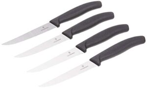 victorinox swiss classic 4-piece steak knife set, 4-1/2-inch serrated blades with spear tip