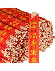 rg rg500 paper premium disposable bamboo chopsticks sleeved and seperated (500), white