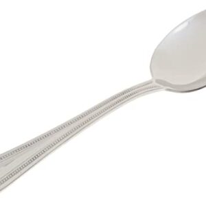 Winco 12-Piece Dots Dinner Spoon Set, 18-0 Stainless Steel, Silver