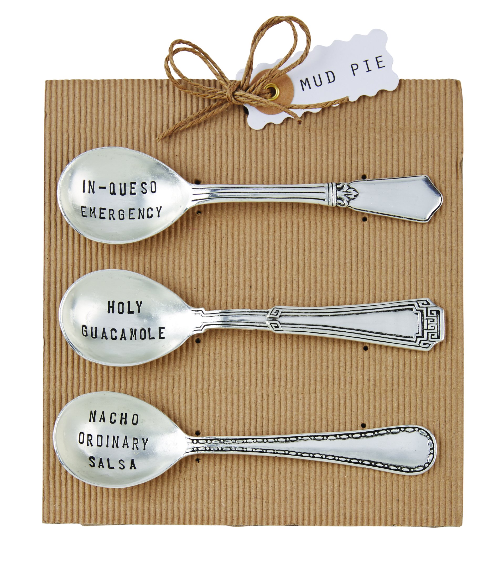 Mud Pie, Silver Circa Salsa Spoon Set 6" Length