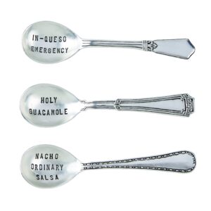 Mud Pie, Silver Circa Salsa Spoon Set 6" Length