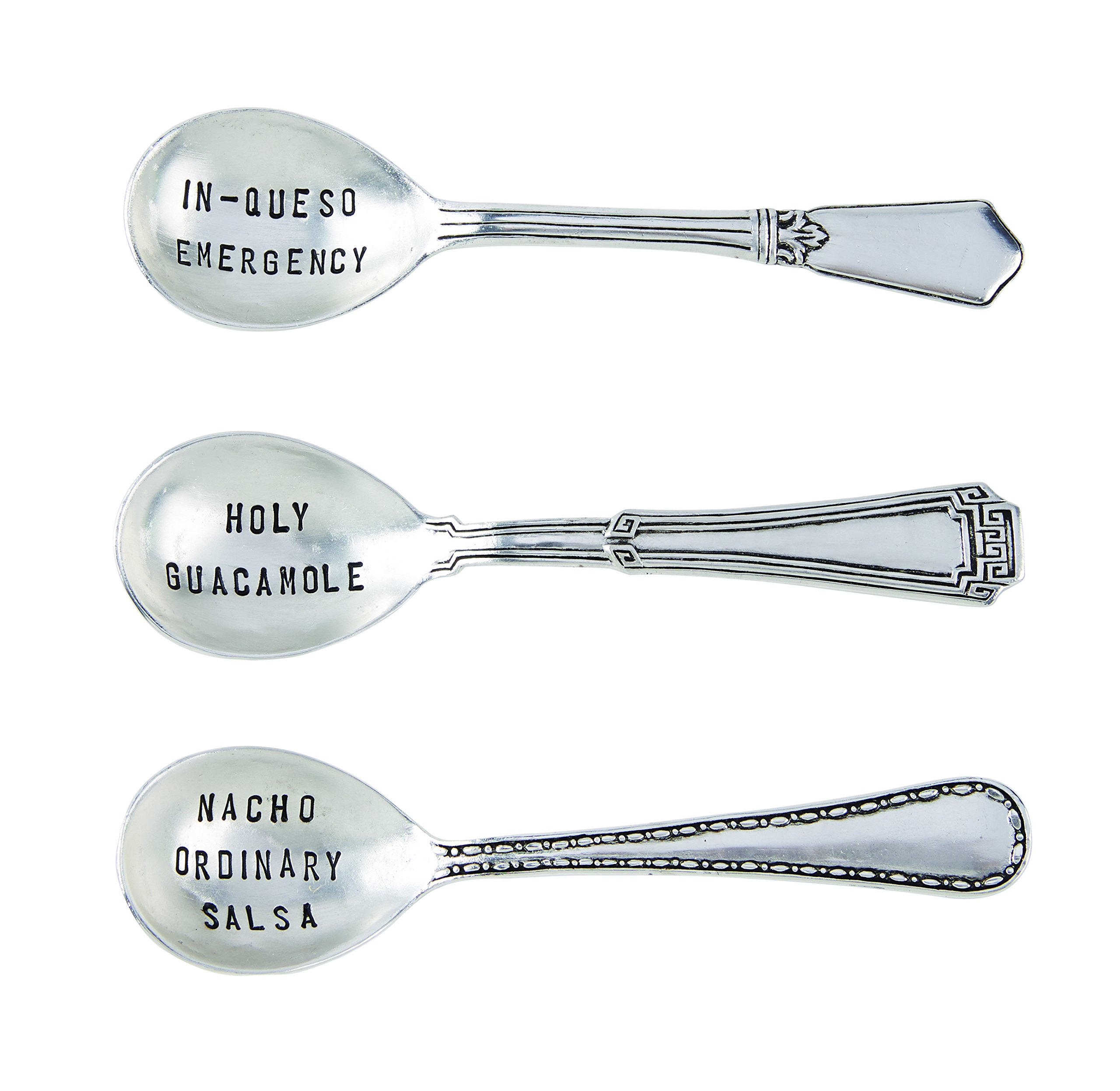 Mud Pie, Silver Circa Salsa Spoon Set 6" Length