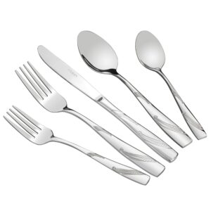 Nicesh 60-piece Stainless Steel Flatware Set, Service for 12