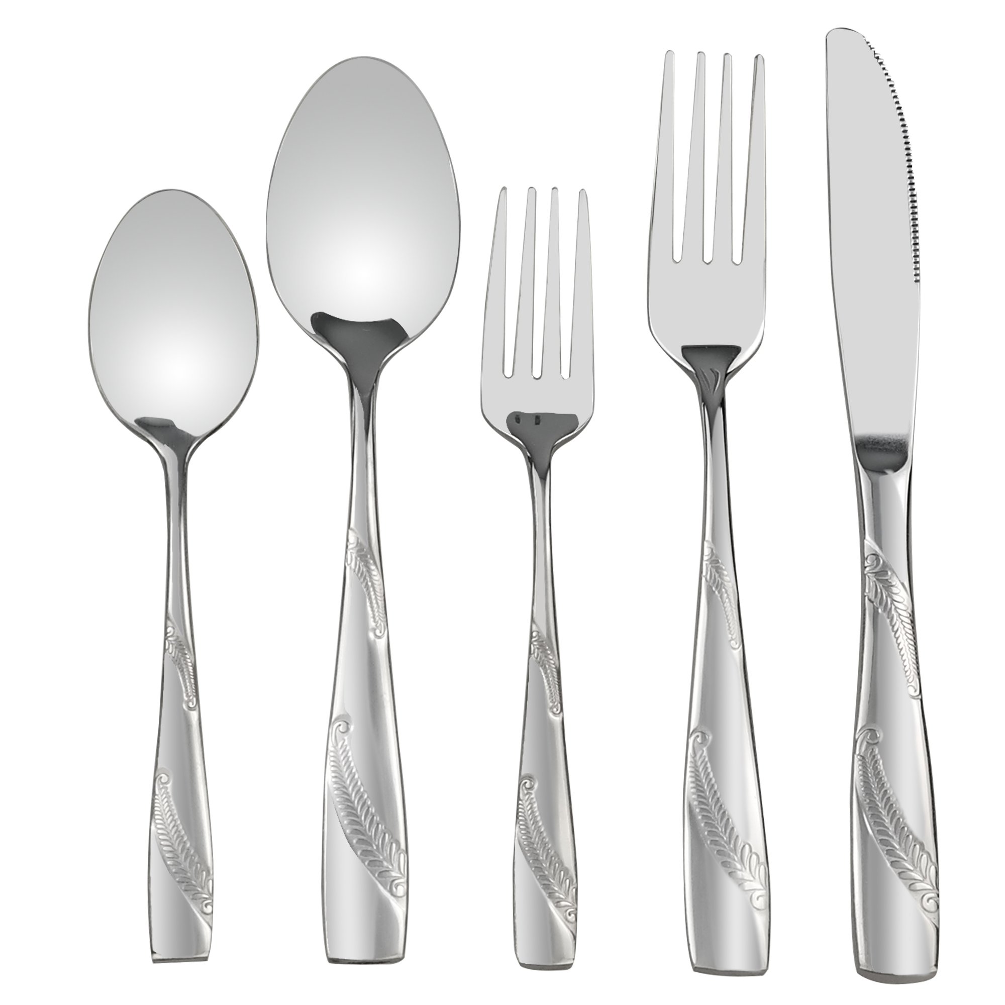 Nicesh 60-piece Stainless Steel Flatware Set, Service for 12