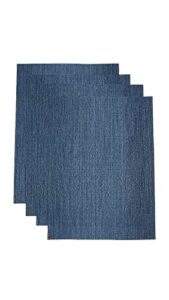 chilewich women's ombre table mat set of 4 (14x19), ink 005, blue, one size