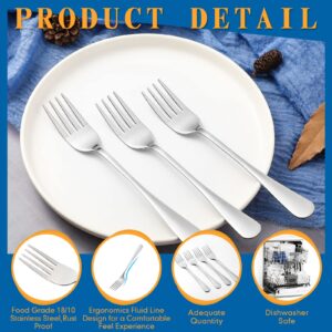 36 Pcs Forks and Spoons Silverware Set Stainless Steel Flatware Cutlery Set Spoons and Forks Set Mirror Polished Kitchen Utensil for Home, Kitchen and Restaurant