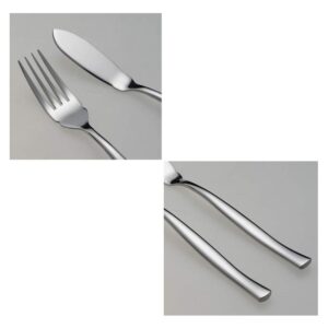 Idomy 8-Piece Stainless Steel Fish Forks Fish Knives, Fish Serving Fork and Fish Serving Knife