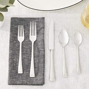 Lenox Frosted Federal Platinum 20Pc Flatware Set, 3.10 LB