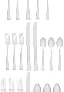 Lenox Frosted Federal Platinum 20Pc Flatware Set, 3.10 LB