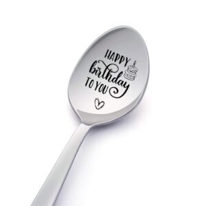birthday gift spoon for women men happy birthday to you spoons for daughter brother sister best friends happy birthday gift for dad grandson coffee lovers gifts