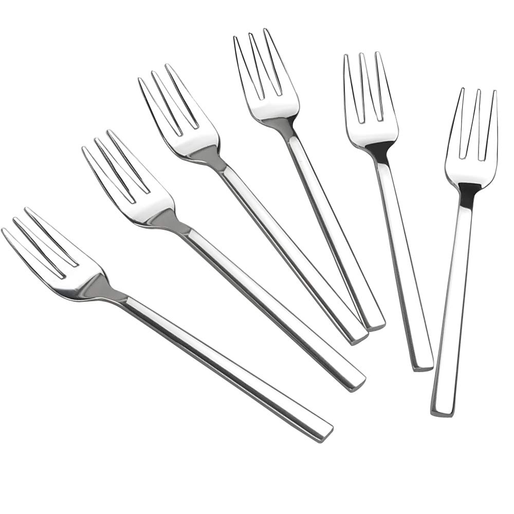 Doryh Stainless Steel Tasting Appetizer Forks, 6.1 Inches, 12 Pieces