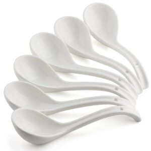 soup spoons asian soup spoon set of 6 ceramic chinese soup spoons porcelain ramen spoons for pho dumpling miso cereal