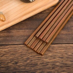 Mannice Wood Chopsticks, Reusable Chopsticks Dishwasher Safe Wooden Chopstick for Kitchen Restaurant Noodles Sushi Ramen Cooking Eating Chopstick