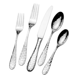 mikasa lilah 18.10 stainless steel 45-piece flatware set, service for 8,(silver)