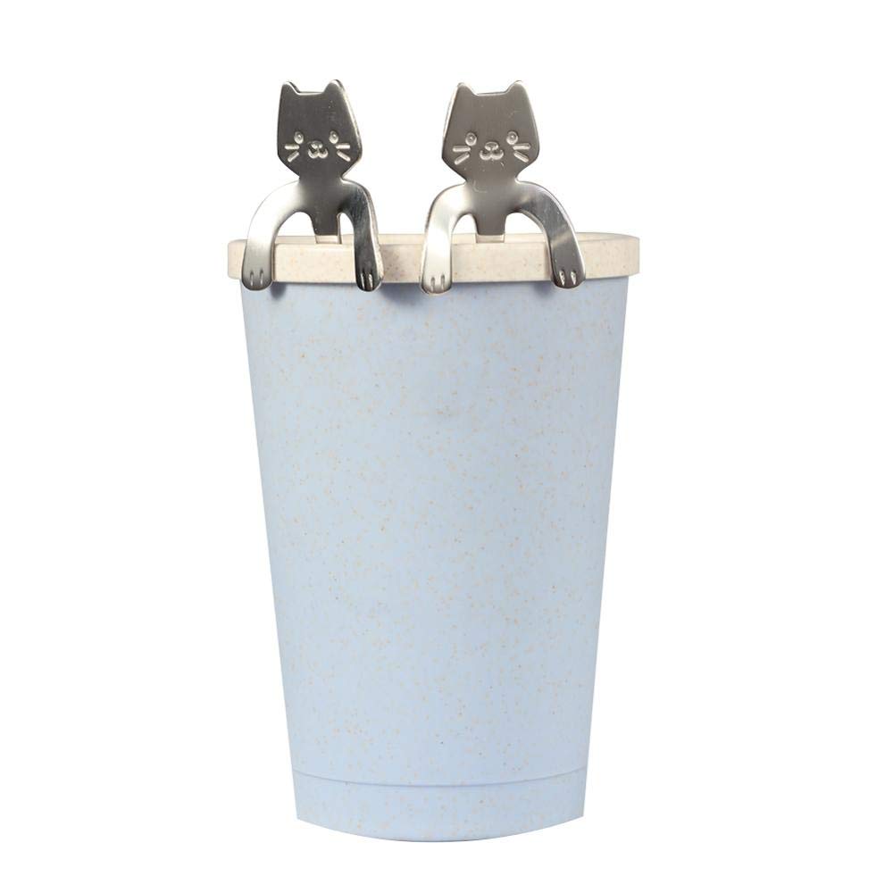 20PCS Stainless Steel Cute Mini Cat Spoon for Tea, Coffee, Dessert, Sugar, Ice Cream, etc (11.5cm/4.5inch)