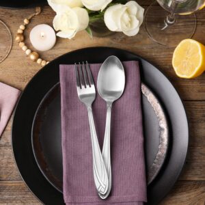 Hampton Forge Lace Frosted Flatware Set, Service for 8, Metallic