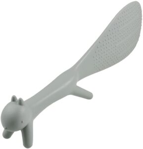 plastic squirrel shaped non stick rice paddle spoon gray