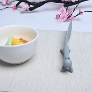 Plastic Squirrel Shaped Non Stick Rice Paddle Spoon Gray