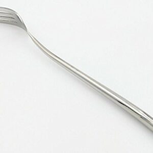 Ximkee 8 Pieces, Korean Stainless Steel Rice Spoon/Soup Spoon/Coffee Spoon - Long-handled Great Circle (Forks)