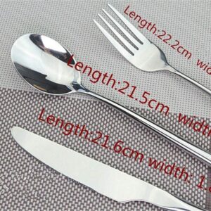 Ximkee 8 Pieces, Korean Stainless Steel Rice Spoon/Soup Spoon/Coffee Spoon - Long-handled Great Circle (Forks)