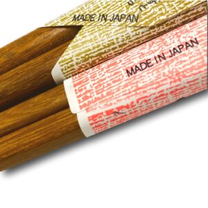 Japanese Tetsuboku 9.2 Inches 2 Pair Chopsticks Gift Set for Couple Meoto Hashi in Box From Japan