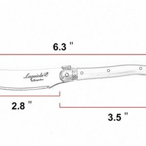 Laguiole By FlyingColors Cheese Knife Butter Spreaders Knife Set. Stainless Steel, White Color Handle, 6 Pieces