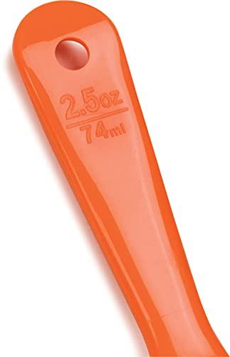 CFS 492524 Solid Short Handle Portion Control Spoon, 2.5 oz, Orange