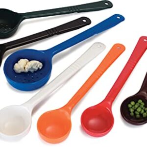 CFS 492524 Solid Short Handle Portion Control Spoon, 2.5 oz, Orange