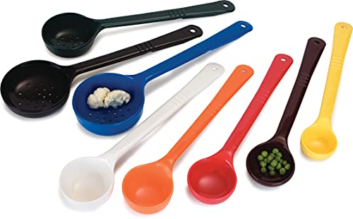 CFS 492524 Solid Short Handle Portion Control Spoon, 2.5 oz, Orange