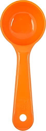 CFS 492524 Solid Short Handle Portion Control Spoon, 2.5 oz, Orange