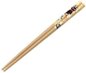 kiki's delivery service bamboo chopstick -anti-slip grip for ease of use - authentic japanese design - lightweight, durable and convenient - flowers