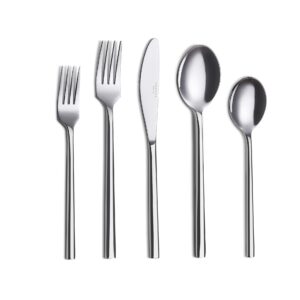annova silverware 20 set pcs set forged premium stainless steel/flatware - 4 x dinner forks, 4 x salad forks, 4 x dinner knives, 4 x dinner spoons, 4 x dessert spoons - service for 4