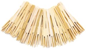 norpro bamboo party forks, 72 pieces , 3.5 inch