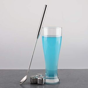 Long Handle Mixing Spoons Stainless Steel Teardrop Bar Drink Cocktail Shaker Stirrer Spoon for Ice Cream Smoothies Malts Milkshakes Juice Coffee Tea Drink (1)