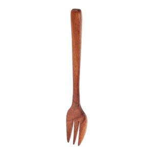 salad fork wooden cooking fork: cooking salad pasta grill tasting fork wood kitchen utensils for mixing cooking