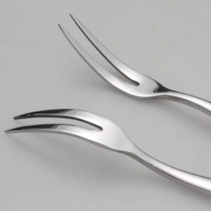 Idotry 8-Piece Stainless Steel 2-Prong Appetizer Forks, Small Forks, Fruit Fork