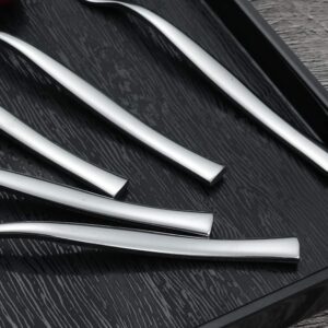 Idotry 8-Piece Stainless Steel 2-Prong Appetizer Forks, Small Forks, Fruit Fork