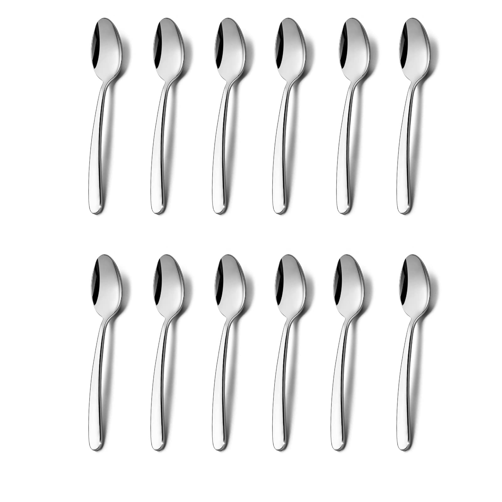 12-Pieces Teaspoons, HaWare Heavy Duty Stainless Steel 6.7 Inches Small Spoons, Modern & Elegant Design, Mirror Polished, Dishwasher Safe