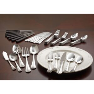 International Silver Simplicity 53-Piece Stainless Steel Flatware Set with Serving Utensil Set, Service for 8