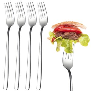 stainless steel dinner forks set for，8-inch modern flatware cutlery forks，food grade stainless steel flatware, mirror-polished & dishwasher safe, use for home kitchen, party or restaurant