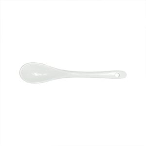 Xmomx 6 pcs Porcelain Egg Spoons Ceramic Spoons White 5 inch Coffee Dessert Yogurt Tea milky tea