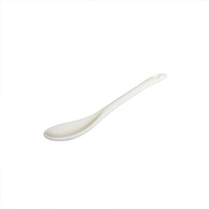 Xmomx 6 pcs Porcelain Egg Spoons Ceramic Spoons White 5 inch Coffee Dessert Yogurt Tea milky tea