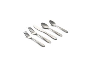 cambridge silversmiths swirl sand 89-piece flatware set