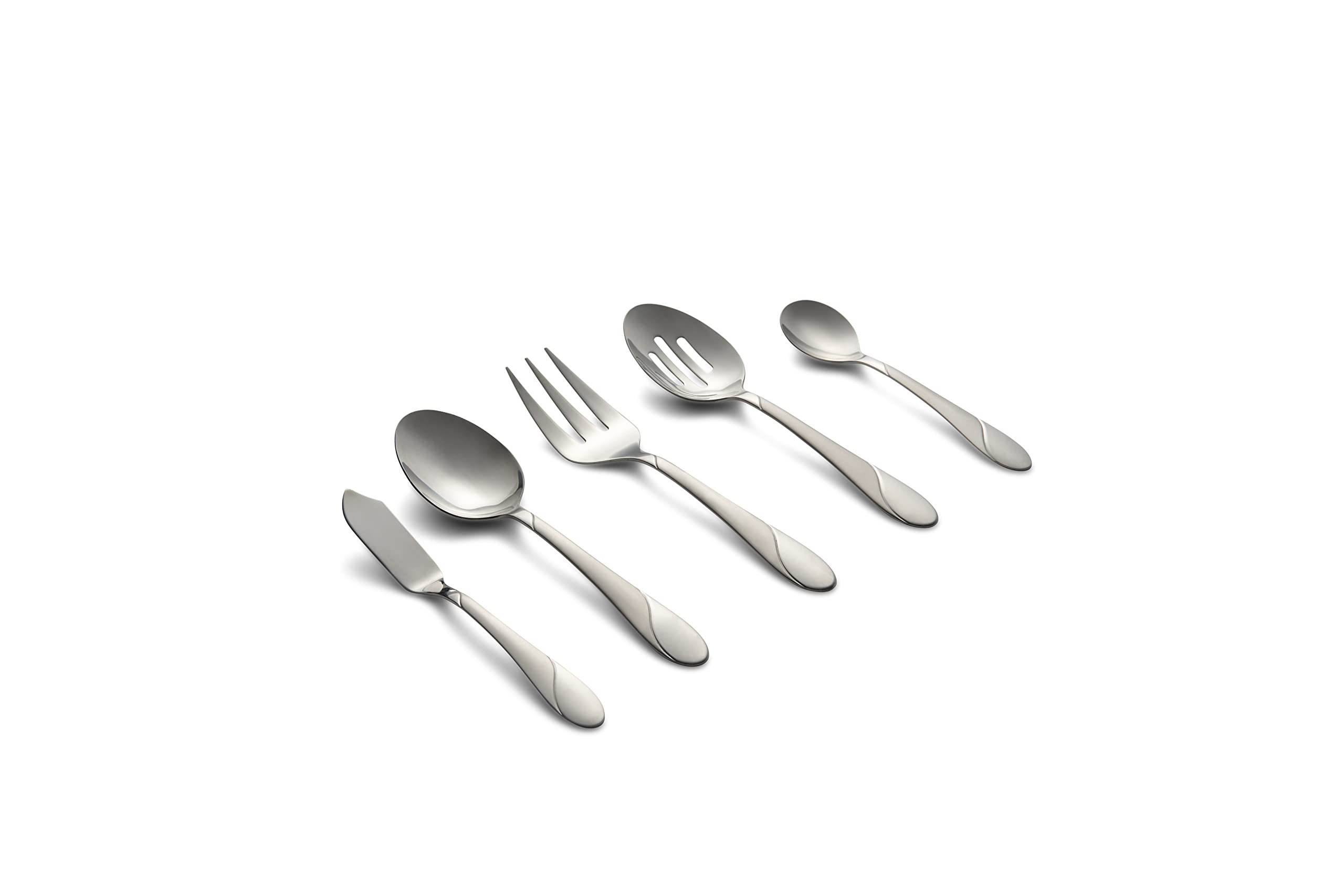 Cambridge Silversmiths Swirl Sand 89-Piece Flatware Set