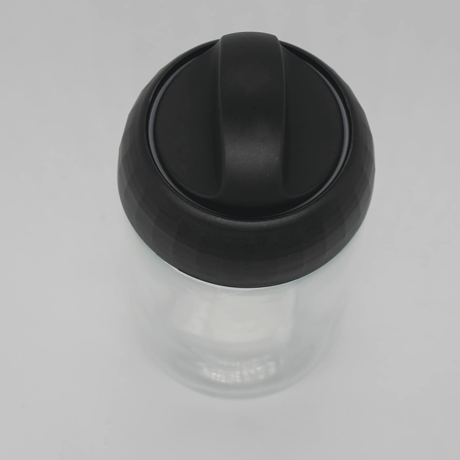 Honey bottle，Glass honey jar，with Spoon Lid ，8.5oz (black)