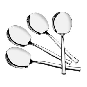 tyminin 8 pieces stainless steel buffet serving spoon, large serving tablespoons, silver serving spoons set